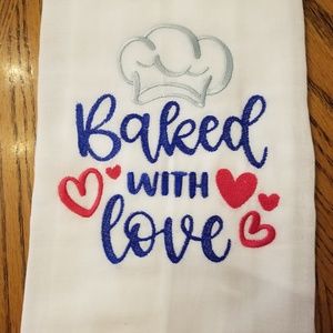 Embroidered Flour Sack Towel